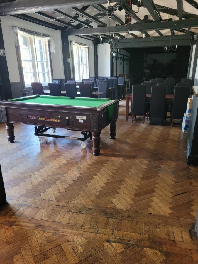 The Bugle's beamed bar and games room with pool table